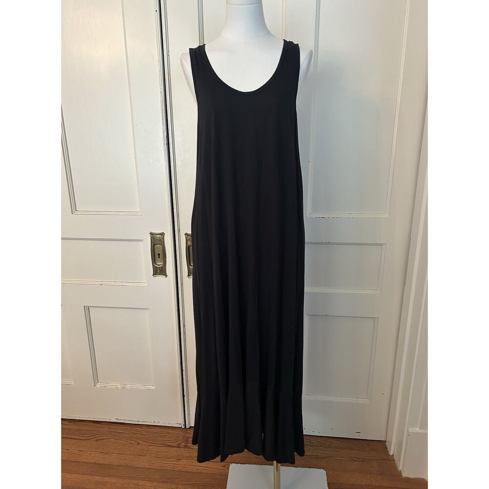 Garnet Hill Black Maxi Tank Dress
